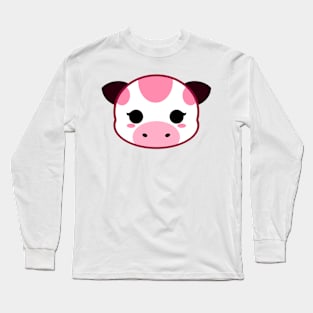 Cute Strawberry Milk Cow Long Sleeve T-Shirt